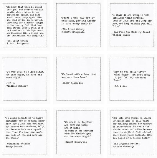Five Star Napkins Love Quotes, White Cotton Cocktail Napkins, Beverage Napkins, Bar Napkins, Cloth Napkins, Party Napkins, Events, Holidays, Weddings, Birthdays, Disposable, 4.5" x 4.5"- (50x)