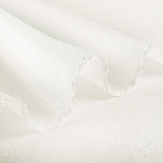Ascoza 2pack 70 Inch Ivory Round Tablecloth in Polyester Fabric for Wedding/Banquet/Restaurant/Parties