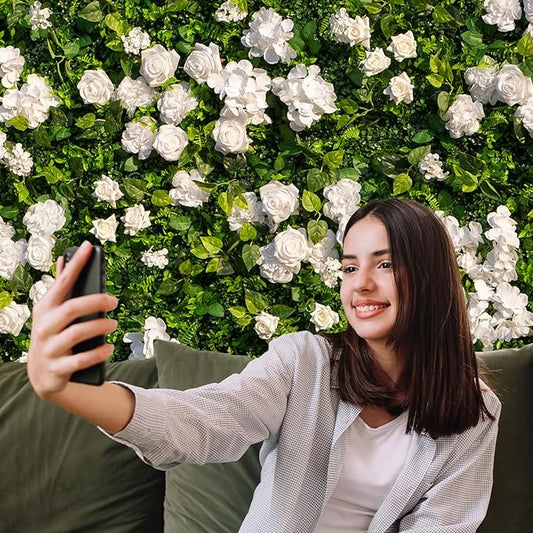 Artificial Luxury Flower Wall Panels, Gorgeous 3D Silk Floral Backdrop for Wedding, Baby Show, Party and Home Decor, Quick Assembly/Storage, Eco & Pet Friendly, 2 pcs, Each Panel 2 * 8 ft.