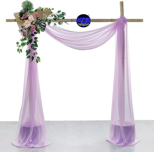 MDS Halloween Chiffon Draping Fabric - 1 Panel, 30" Wide x 50ft Long - Sheer Spooky Arbor & Canopy Drapery for Haunted House Backdrops, Party Ceilings, DIY Costumes & Themed Events - Orchid