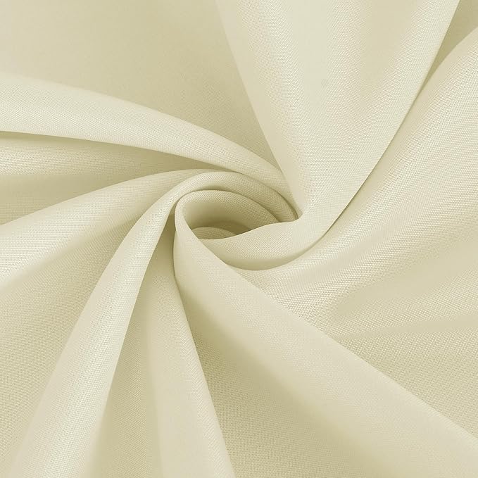 Fitable 6 Pack Square Tablecloths - 70 x 70 Inches - Stain Resistant and Reusable Table Clothes, Ivory Polyester Fabric Table Covers for Dining, Card Tables, Coffee Tables