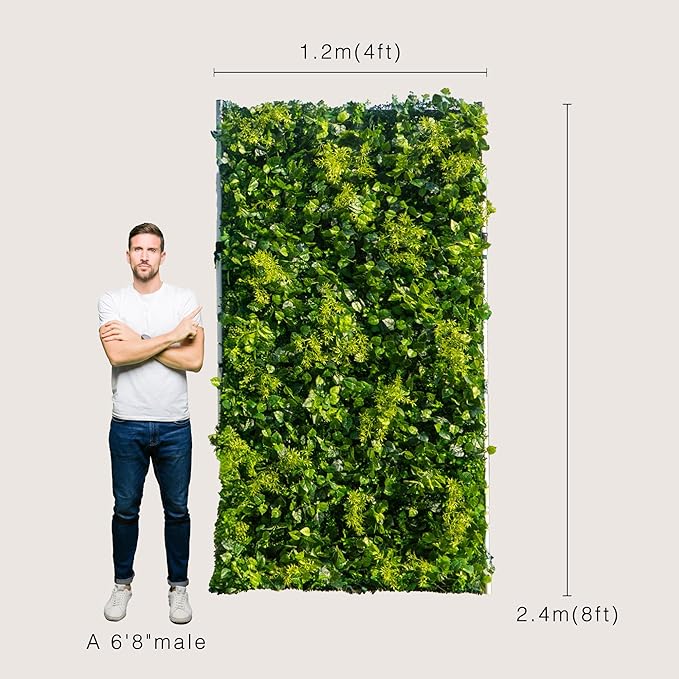 Artificial Luxury Flower Wall Panels, Gorgeous 3D Silk Floral Backdrop for Wedding, Baby Show, Party and Home Decor, Quick Assembly/Storage, Eco & Pet Friendly, 2 pcs, Each Panel 2 * 8 ft.