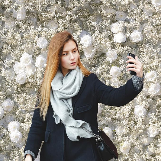 Artificial Flower Wall Panels, Luxury 5D Silk Babybreath Backdrop Decor for Wedding Celebrations, Festive Party and Home Decorating, Quick Assembly and Storage, Both Eco & Pet Friendly, 4 ft*8ft.