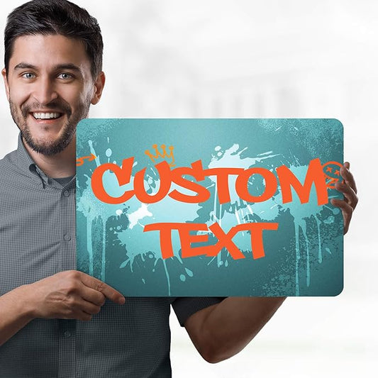 Custom Sign, Custom Street Sign, 11 Font Colors, 13 Font Styles, 4 Hole Options, 22 Sizes, 12x18 Inches, Rust Free DiBound, Fade Resistant, Made in USA by My Sign Center (Graffiti)
