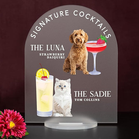 Pet Signature Drink Wedding Signs