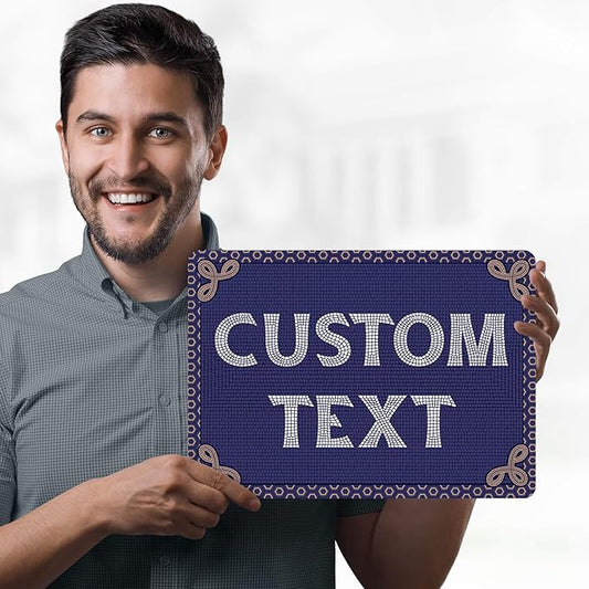 Custom Sign, Custom Street Sign, 11 Font Colors, 13 Font Styles, 4 Hole Options, 22 Sizes, 10x14 Inches, Rust Free DiBound, Fade Resistant, Made in USA by My Sign Center (Fauxsaic 1)