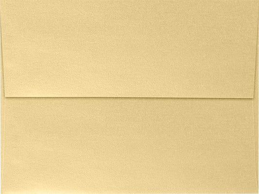 LUXPaper A7 Invitation Envelopes | Peel & Press | 5 1/4" x 7 1/4" | Blonde Metallic | 80lb. Text | 1,000 Qty