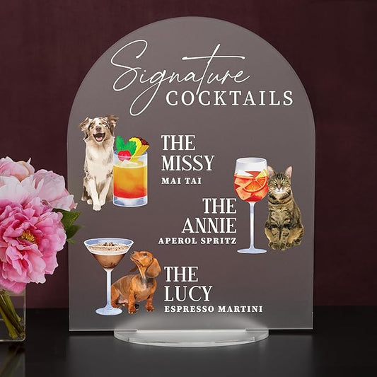 Pet Signature Drink Wedding Signs