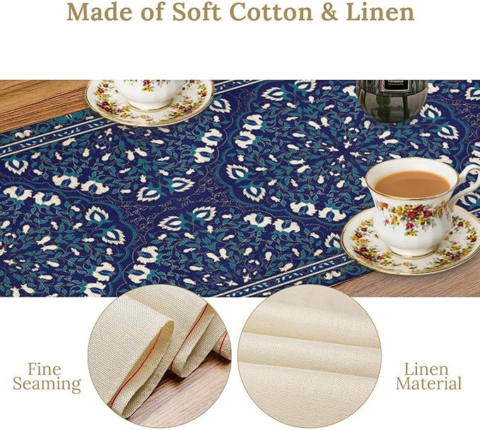Farmhouse Vintage Flower Table Runner Morris Floral Farmhouse Rustic Coffee Kitchen Home Dining Party Table Decor 13x108in