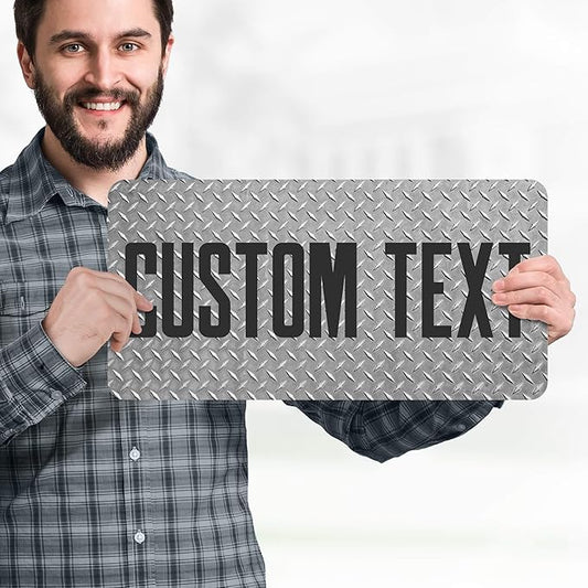 Custom Sign, Custom Street Sign, 11 Font Colors, 13 Font Styles, 4 Hole Options, 22 Sizes, 9x18 Inches, Rust Free DiBound, Fade Resistant, Made in USA by My Sign Center (Diamond Metal)