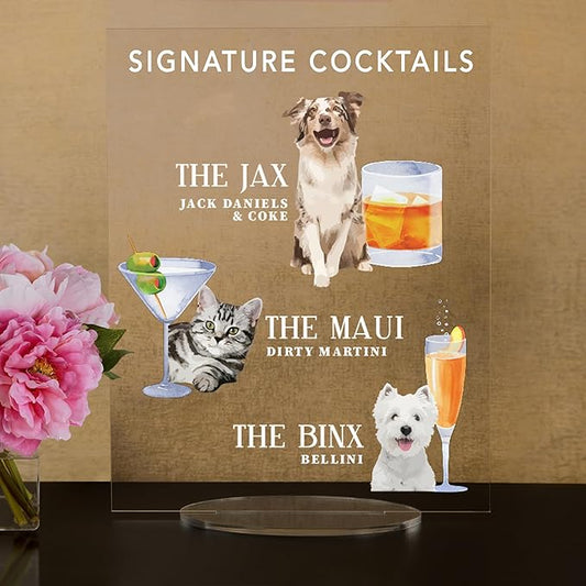 Pet Signature Drink Wedding Signs