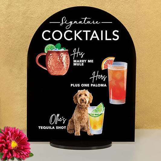 Pet Signature Drink Wedding Signs