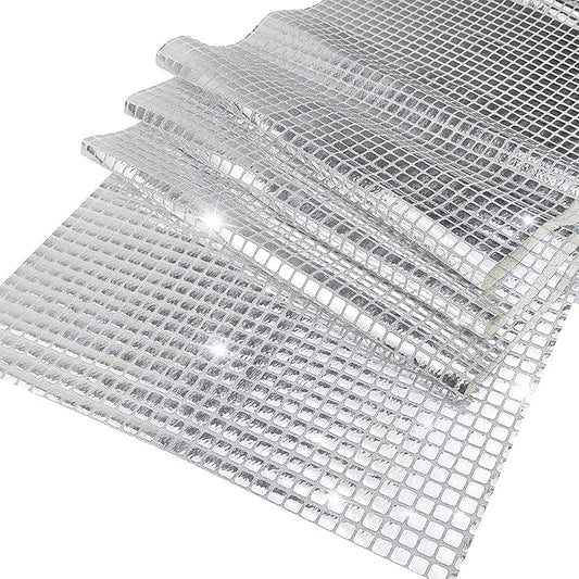 12 x 72 Inches Glitter Disco Table Runner - Retro 70s 80s Theme Decor - Silver Sequin - Bachelorette & Wedding Party Supplies