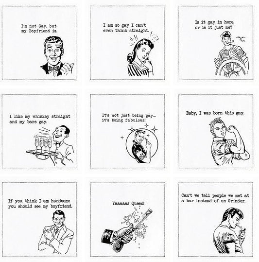 Five Star Napkins Pride Quotes, White Cotton Cocktail Napkins, Beverage Napkins, Bar Napkins, Cloth Napkins, Party Napkins, Events, Holidays, Weddings, Birthdays, Disposable, 4.5" x 4.5"- (50x)