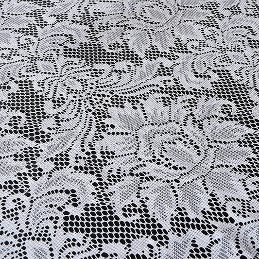 Efavormart 72" x 72" Jolly Good Lace Table Square Tablecloth Overlay-White Square Tablecloth Cover for Wedding Party Event Banquet