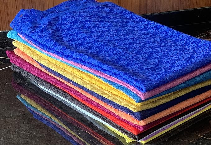 MDS Pack of 5 Wedding 12 x 108 inches Lace Table Runner for Wedding, Decorations for Birthday Parties, Banquets, Graduations, Engagements, and Runners fit Rectangle, Round Table- Magenat