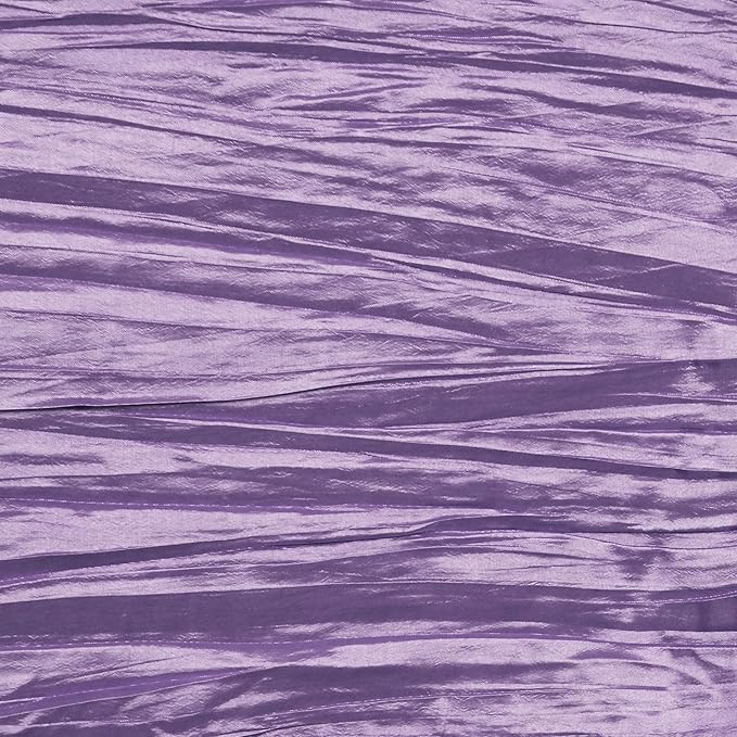 YOUR CHAIR COVERS - 90 x 132 inch Rectangular Crinkle Taffeta Tablecloth - Lavender, Rectangle Table Linens for 6 ft Rectangular Tables, Wedding Crushed Table Cloth