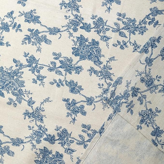 Pastoral Rectangle Tablecloth - 60 x 120 Inch - Beige Table Cloth - Washable Table Cover with Dust-Proof Wrinkle Resistant for Restaurant, Picnic, Indoor and Outdoor Dining, Floral (Dark Blue)