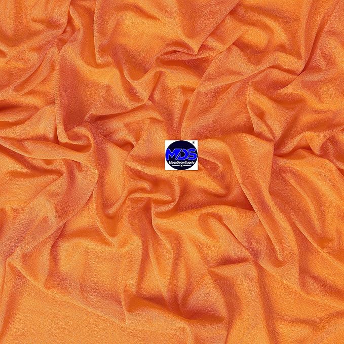 MDS Halloween Chiffon Draping Fabric - 1 Panel, 30" Wide x 20ft Long - Sheer Spooky Arbor & Canopy Drapery for Haunted House Backdrops, Party Ceilings, DIY Costumes & Themed Events - Orange