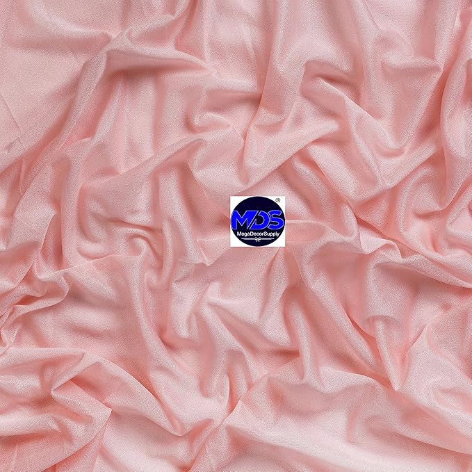 MDS Halloween Chiffon Draping Fabric - 2 Panel, 30" Wide x 100ft Long - Sheer Spooky Arbor & Canopy Drapery for Haunted House Backdrops, Party Ceilings, DIY Costumes & Themed Events - Dusty Rose