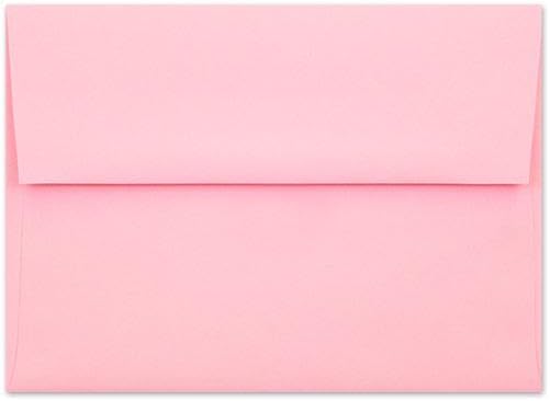 A7 Invitation Envelopes - Peel & Press - 24lb Heavy Duty Envelopes for Wedding Baby Shower Birthday Invitations - 5 1/4" x 7 1/4" (Pastel Pink, 100)