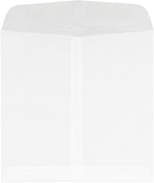 LUXPaper Square Invitation Envelopes | 9 1/2" x 9 1/2" | Clear Translucent | 30lb. Text | 50 Qty