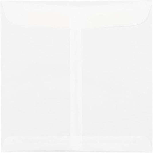 LUXPaper Square Invitation Envelopes | 9 1/2" x 9 1/2" | Clear Translucent | 30lb. Text | 50 Qty