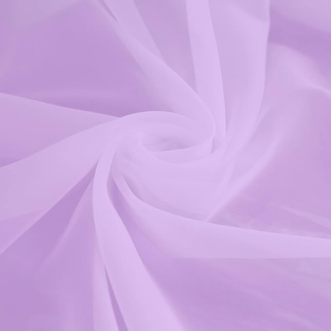 Window Purple Sheer Curtains 120 Inches Long 2 Panels Sheer Curtain Basic Rod Pocket Panel for Bedroom Children Living Room Yard Kitchen (Purple, 52" W x 120" L | 2 pcs)