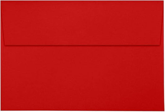 LUXPaper A10 Invitation Envelopes | Peel & Press | 6" x 9 1/2" | Ruby Red | 80lb. Text | 50 Qty