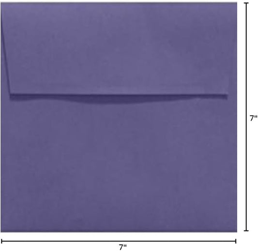LUXPaper Square Invitation Envelopes | Peel & Press | 7" x 7" | Wisteria Purple | 80lb. Text | 50 Qty