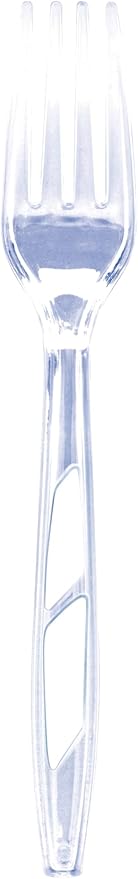 Diamond® All Occasion Clear Disposable Cutlery Set 288 Count – 96 Forks, 96 Spoons, 96 Knives, Premium Polystyrene, Crystal Clear, Party & Everyday Use