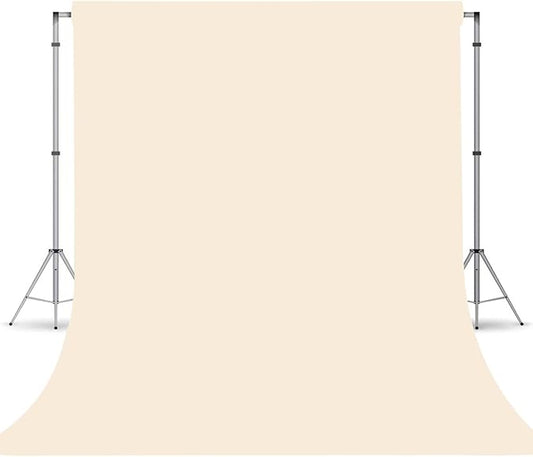Cream Photography Backdrop for Photoshoot, Photo Backdrop Curtain, Perfect Cream Backdrops for Party Portrait Photoshoots Video Studio 8FTx10FT