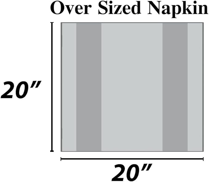 Urban Villa Dinner Napkins Solid Grey Color Cloth Napkins (Set of 12) Oversized 20x20 Inches 100% Cotton Slub Premium Quality Soft Durable with Mitered Corners Reusable Washable Everyday Use Napkins