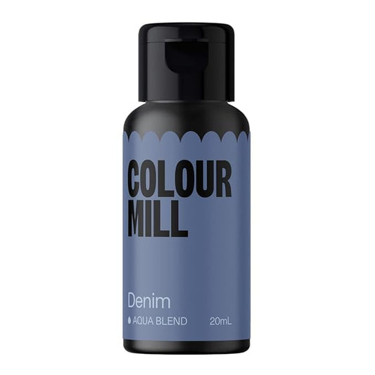 Colour Mill Aqua Blend Water-Based Food Coloring, 20 Milliliters Denim