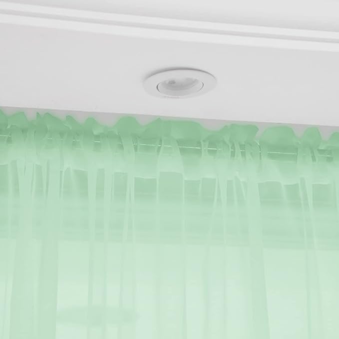 Window Light Green Sheer Curtains 145 Inches Long 2 Panels Sheer Curtain Basic Rod Pocket Panel for Bedroom Children Living Room Yard Kitchen (Light Green, 52" W x 145" L | 2 pcs)