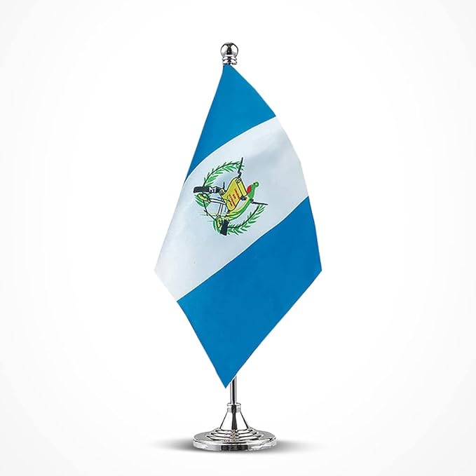 Guatemala Flag Guatemalan Flags, Small Mini Guatemalan Desk Flag, Used for Table Office Classroom Home Patriotic Events Decorations