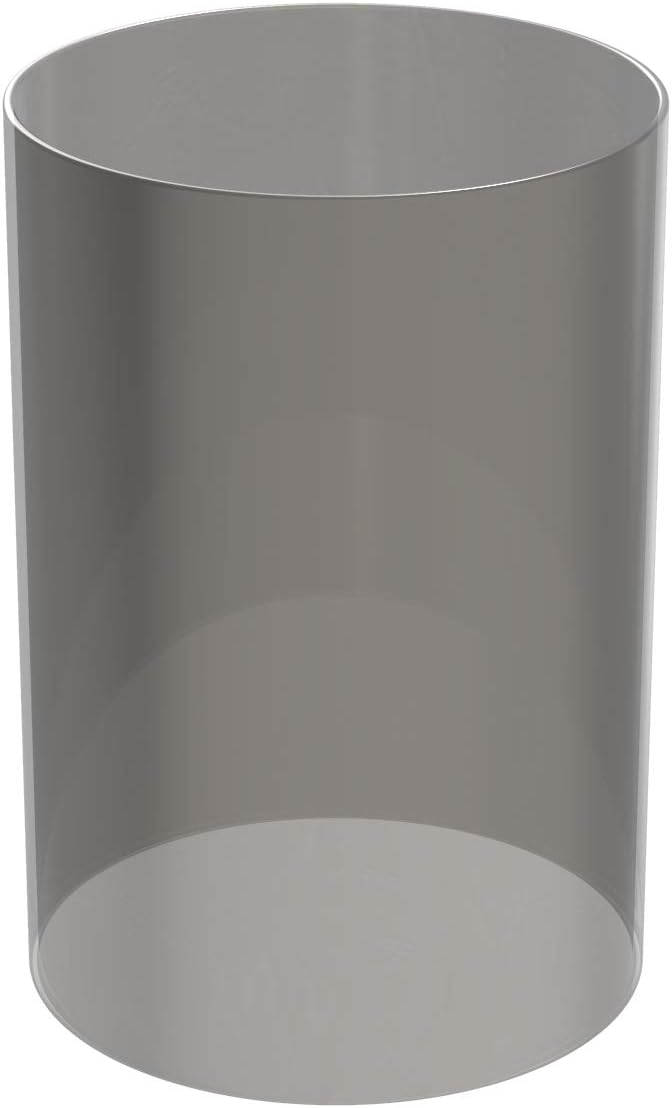 Electroplated Glass Hurricane Mirror Effect Cylinder Candle Holder Bottomless Glass Sleeve Lamp Shade Replacement (Grey,4X6)