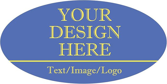 Custom Stickers 70-1000 Personalized Labels for Birthday Party Wedding, Customized Stickers for Business Logo(2-Oval)