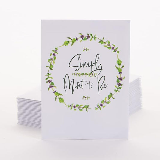 Simply Mint to Be 25 Peppermint Packets for Planting Herb Seeds Beautiful Valentines Gift Bentley Seed Co