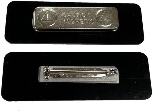 Custom Engraved Name Tag 1" x 3" Personalized Badge Magnetic or Pin Backing Made in The USA by Gem Awards (Gold)