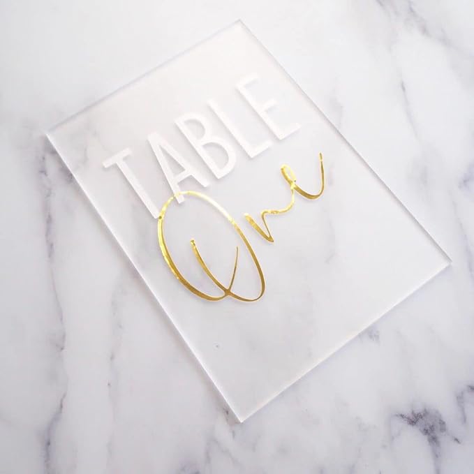 10 Pack Frosted Acrylic Sign Blank for Table Numbers, 5 x 7 Inch Acrylic Blank Frosted Sheet Sign 1/8 inch Thick, Use for DIY Wedding Table Signs, Wood Base NOT Included