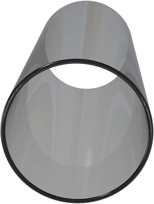 Electroplated Glass Hurricane Mirror Effect Cylinder Candle Holder Bottomless Glass Sleeve Lamp Shade Replacement (Grey,4X10)