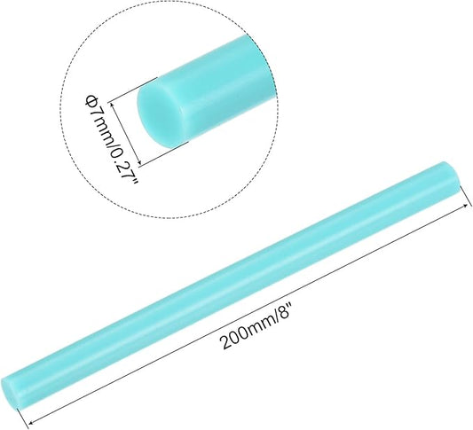 uxcell 20pcs Hot Glue Sticks for Glue Gun 7mm/0.27-inch x 8-inch Mini Hot Melt Adhesive Glue Stick Light Blue