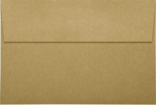 LUXPaper A10 Invitation Envelopes | Peel & Press | 6" x 9 1/2" | Grocery Bag Brown | 70lb. Text | 50 Qty