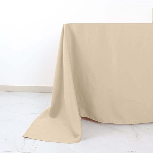 Efavormart 90" Nude Wholesale Linens Polyester Square Linen Tablecloth for Kitchen Dining Catering Wedding Birthday Party Events