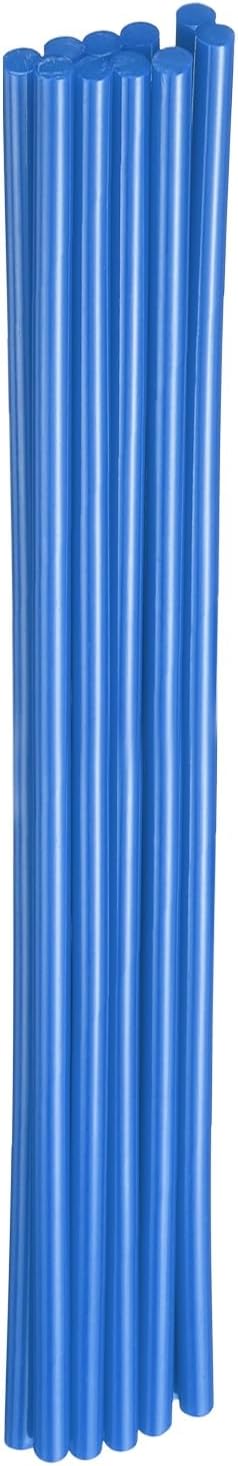HARFINGTON 10pcs Hot Glue Sticks 0.28" Dia x 11.81" Long EVA Mini Hot Melt Adhesive Glue Stick for Hot Melt Gun Wood Plastic Glass Flowers Fabrics Foam, Blue