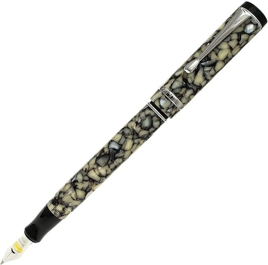 Conklin Duragraph Fountain Pen Cracked Ice - Medium Nib, Timeless Design for Everyday Writing, Premium Craftsmanship