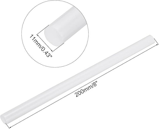 uxcell 20pcs Hot Glue Sticks for Glue Gun 11mm/0.43-inch x 8-inch Mini Hot Melt Adhesive Glue Stick White