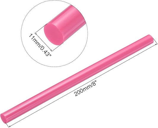 uxcell 20pcs Hot Glue Sticks for Glue Gun 11mm/0.43-inch x 8-inch Mini Hot Melt Adhesive Glue Stick Pink