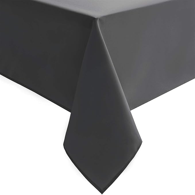 Hiasan Grey Rectangle Tablecloth - Waterproof Spillproof and Wrinkle Resistant Washable Polyester Table Cloth for Dining Party, 52 x 70 inch